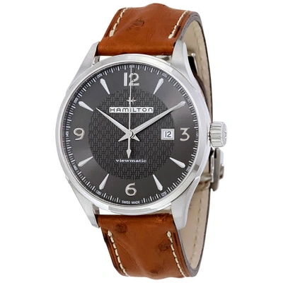 Shop Hamilton Jazzmaster Viewmatic Automatic Mens Watch H32755851 In Brown / Grey