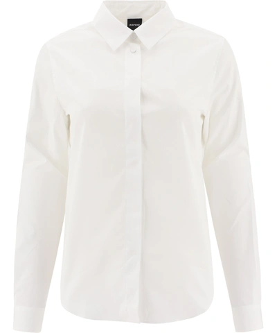 Shop Aspesi Classic Poplin Shirt In White