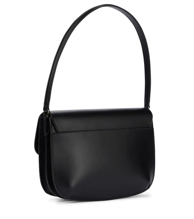 Shop Apc Sarah Leather Shoulder Bag In Black