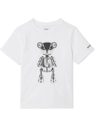 Shop Burberry Thomas Bear-print T-shirt In White