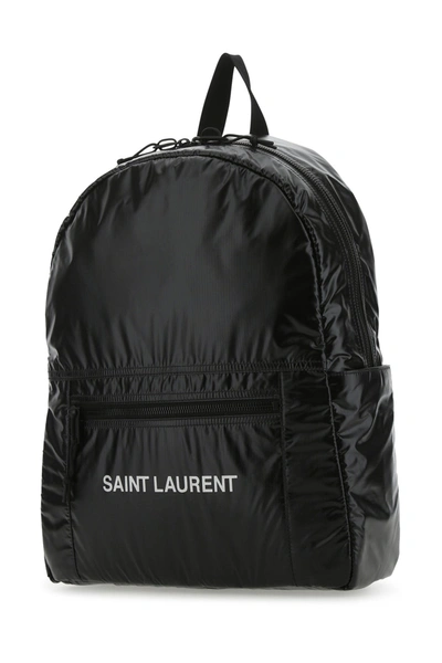 Shop Saint Laurent Black Nylon Nuxx Backpack   Black  Uomo Tu