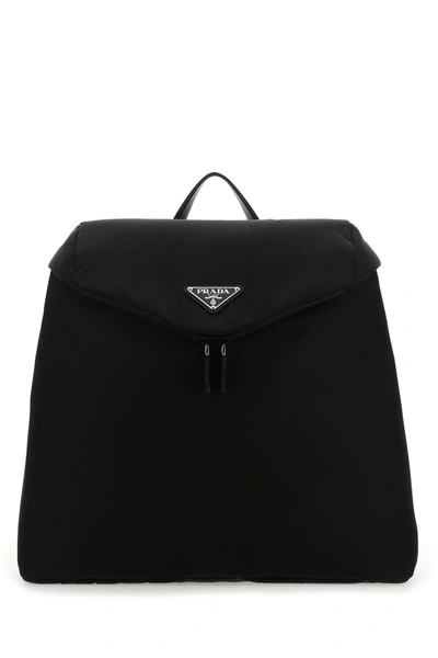 Shop Prada Black Re-nylon Backpack  Nd  Uomo Tu