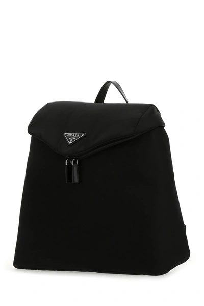 Shop Prada Black Re-nylon Backpack  Nd  Uomo Tu