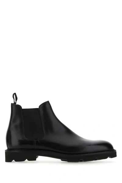 John Lobb Stivaletti Lawry In Pelle Nera Uomo