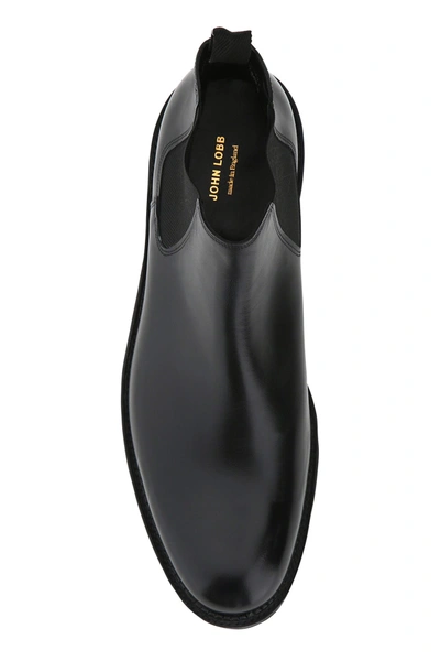 John Lobb Stivaletti Lawry In Pelle Nera Uomo