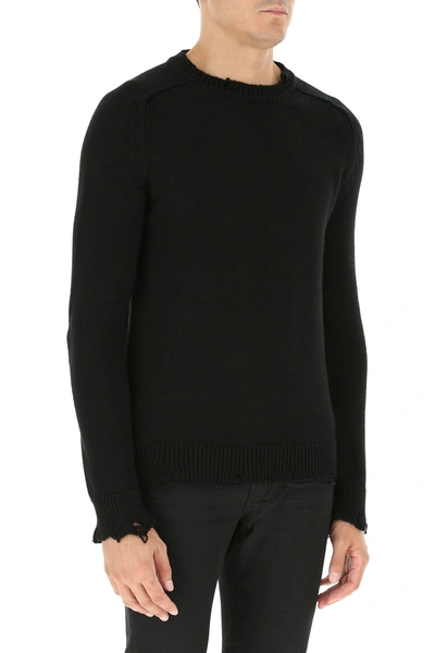 Shop Saint Laurent Black Cotton Sweater Black  Uomo M