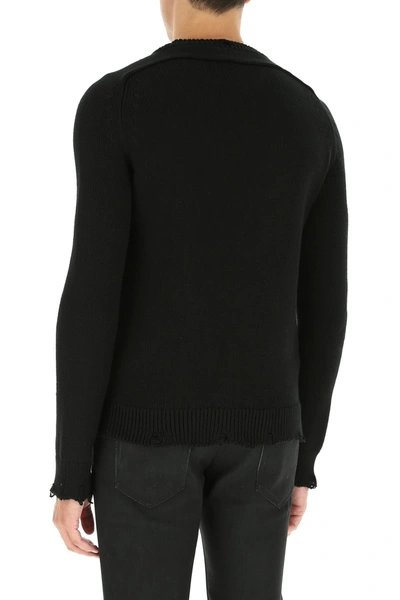 Shop Saint Laurent Black Cotton Sweater Black  Uomo M