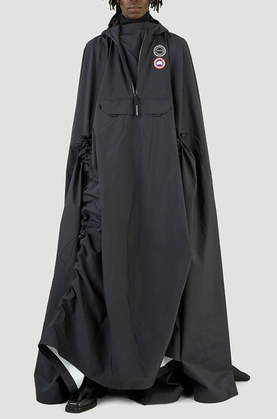 Shop Y/project X Canada Goose Field Panelled Poncho In Black