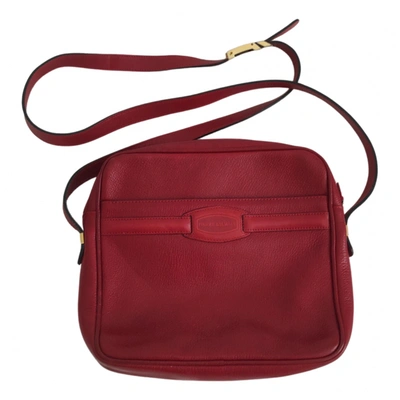 Pre-owned Balmain Leather Crossbody Bag In Red