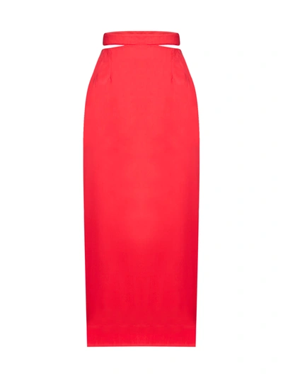 Shop Jacquemus Skirt In Red