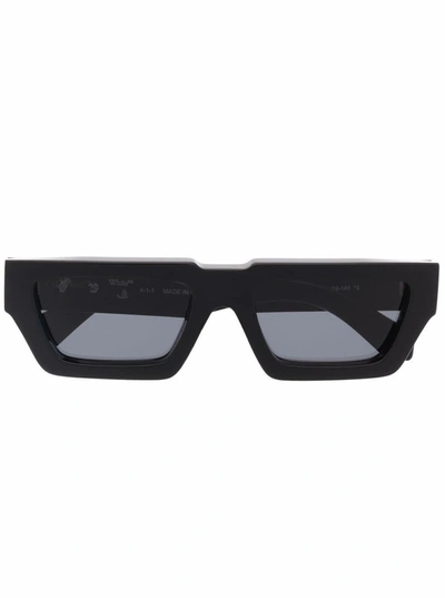 Off-white Manchester Rectangular-frame Sunglasses In White/black