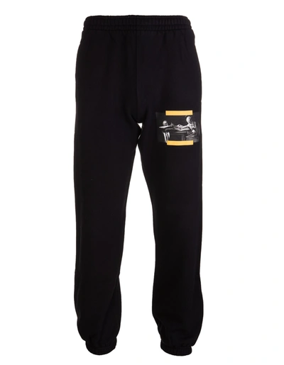 Shop Off-white Man Black Caravaggio Painting Joggers In Nero