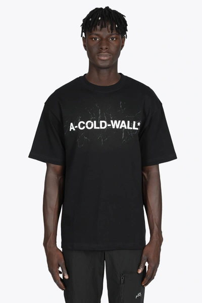 Shop A-cold-wall* Logo Ss T-shirt In Nero