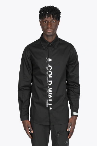 Shop A-cold-wall* Logo Branded Shirt In Nero