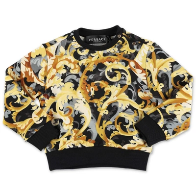 Shop Versace Kids Baroccoflage Printed Sweatshirt In Multi