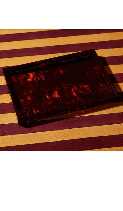 LARGE RECTANGLE ACRYLIC TRAY – BROWN MARBLE