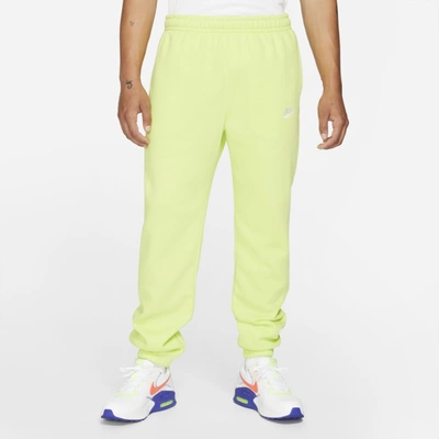 Shop Nike Sportswear Club Fleece Men's Pants In Light Lemon Twist,light Lemon Twist,white