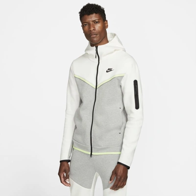 Shop Nike Sportswear Tech Fleece Men's Full-zip Hoodie In Sail,dark Grey Heather,light Lemon Twist,black