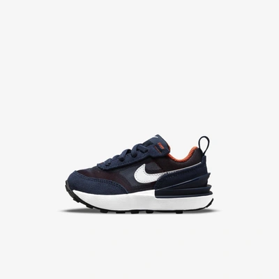 Shop Nike Waffle One Baby/toddler Shoes In Midnight Navy,orange,melon Tint,white