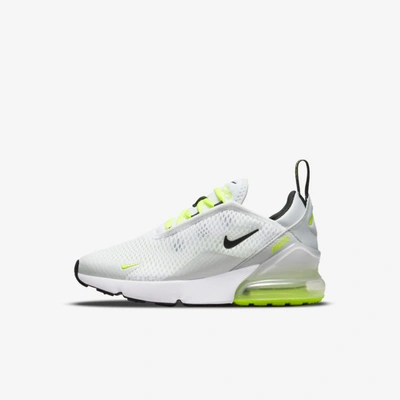 Nike Air Max 270 Little Kids' Shoe In White,volt,pure Platinum,black |  ModeSens