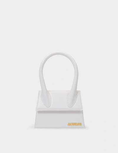 Shop Jacquemus Le Chiquito Moyen Bag -  - White - Leather