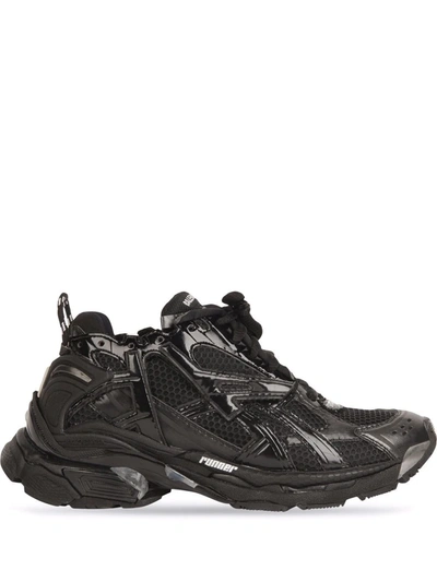 Shop Balenciaga Runner Low-top Sneakers In Black