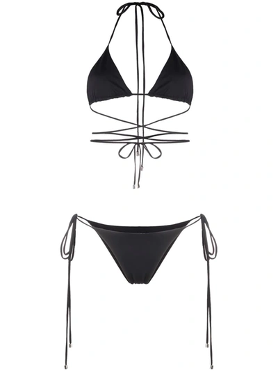 Shop Manokhi Wraparound Bikini Set In Black