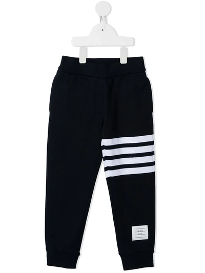Shop Thom Browne Loopback Jersey 4-bar Track Pants In Blue