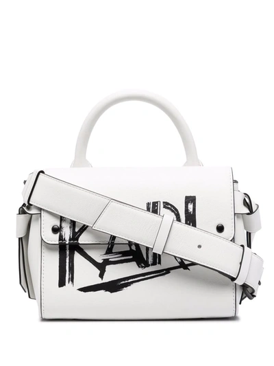 Karl Lagerfeld K/ikon Logo-painted Bag In White | ModeSens