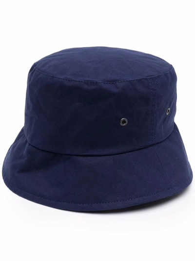 Shop Mackintosh Waxed Bucket Hat In 蓝色