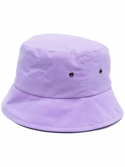 Shop Mackintosh Waxed Bucket Hat In 紫色