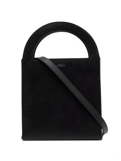 Shop Medea Europa Leather Tote Bag In 黑色
