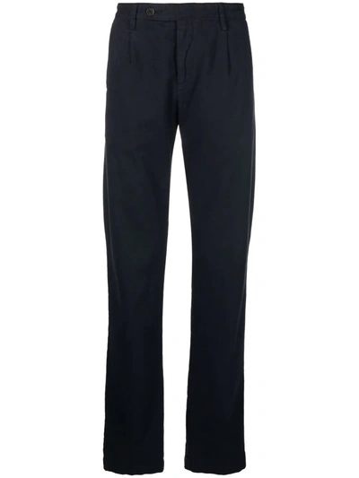 Shop Massimo Alba Mid-rise Straight-leg Trousers In 蓝色