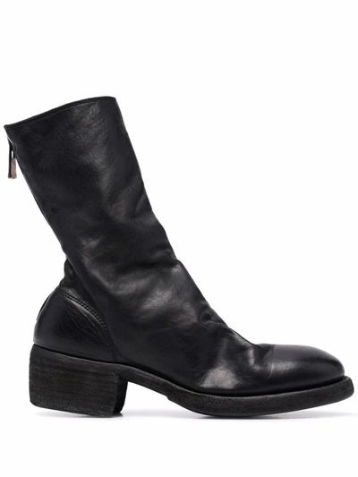 Guidi 788z Back Zip Mid Boots In Black