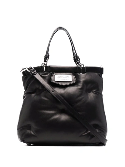 Shop Maison Margiela Small Glam Slam Tote Bag In 黑色