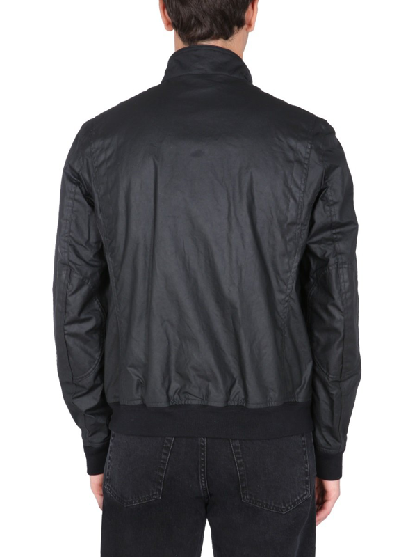 waxed cotton bomber jacket