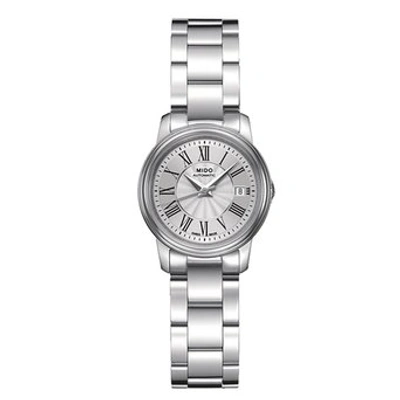 Shop Mido Baroncelli Iii Automatic Silver Dial Ladies Watch M0100071103309