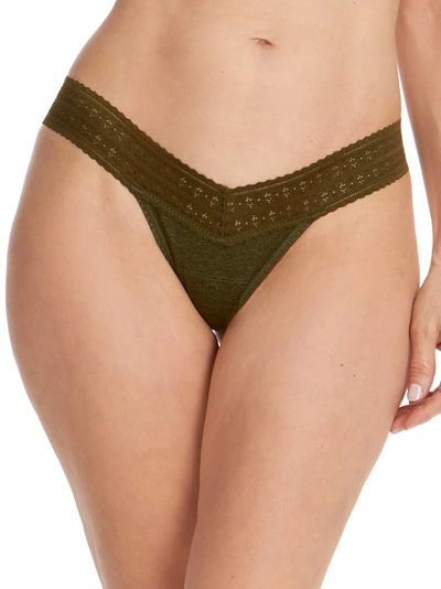 Shop Hanky Panky Dream Low Rise Thong In Rosemary Green