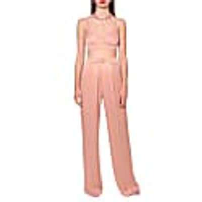 Aggi By Halewski Jessie Satin Interface Tan Pants In Tan
