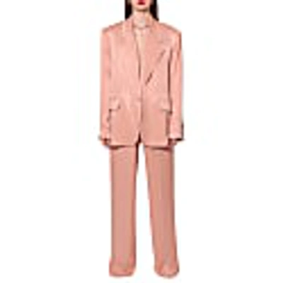 Aggi By Halewski Jessie Satin Interface Tan Pants In Tan