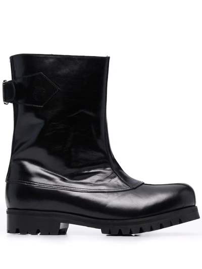 Shop Stefan Cooke Buckled Ankle Boots In Black