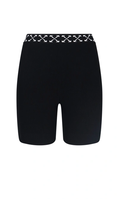 Shop Off-white Bold Shorts With Arrows Band In Black