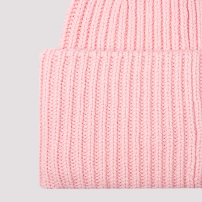 Shop Acne Studios Beanie Hat In Pink &amp; Purple