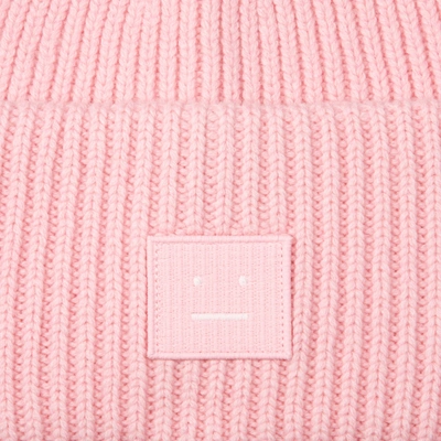 Shop Acne Studios Beanie Hat In Pink &amp; Purple