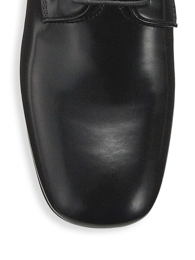 Shop Prada Platform Leather Loafers In Bruciato