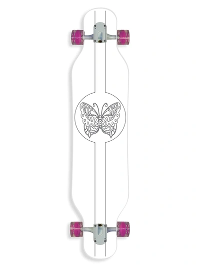 Ghost Boards Butterfly-print Skateboard In White | ModeSens