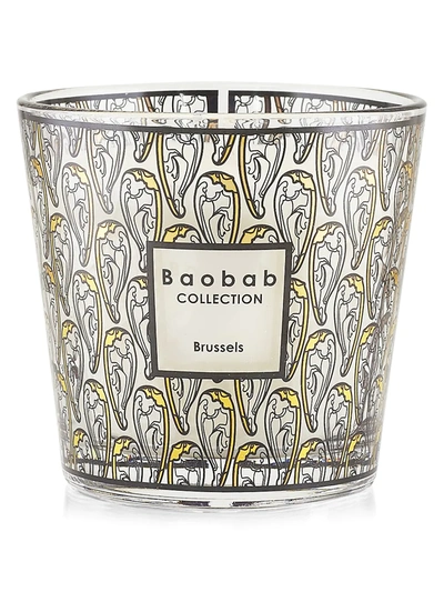 Shop Baobab Collection My First Baobab Brussels Candle In White Silver