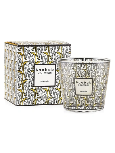 Shop Baobab Collection My First Baobab Brussels Candle In White Silver