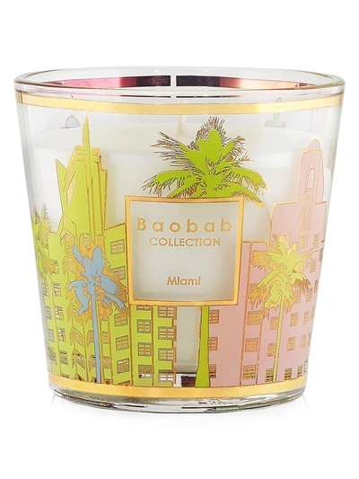 Shop Baobab Collection My First Baobab Miami Candle In White Multi