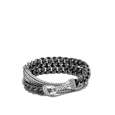 Shop John Hardy Rata Chain Curb Wrap Bracelet In Silver
